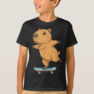 Lustige Capybara Skater Skateboard Ballerina Zoo J T-Shirt