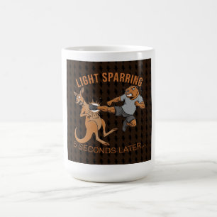 Lustige Capybara vs Kangaroo Leichtes Sparring MMA Kaffeetasse