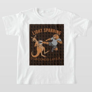 Lustige Capybara vs Kangaroo Leichtes Sparring MMA T-Shirt