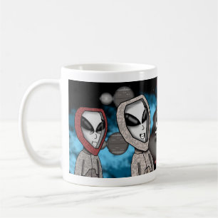 Lustige Cartoon-Alien-Tasse Anbetungswürdiger Sc Kaffeetasse