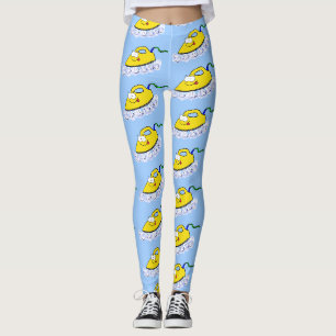 Lustige Cartoon-Bügeleisen-Wäsche-Illustration Leggings