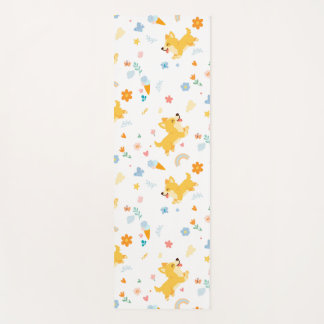 lustige Cartoon Corgis Hunde Yogamatte
