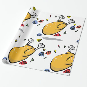 Lustige Cartoon-Ente fällt herunter Geschenkpapier