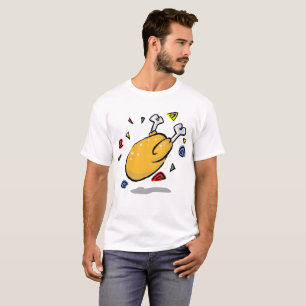 Lustige Cartoon-Ente fällt herunter T-Shirt