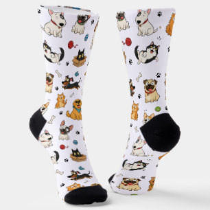 Lustige Cartoon-Haustier-Socken Süße Katzen & Hu Socken