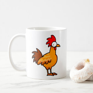 Lustige Cartoon-Hühner-Illustration Kaffeetasse