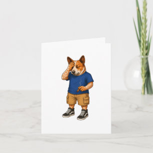 Lustige Cartoon-Hund-Kunst Karte