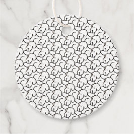Lustige Cartoon-Hunde beim Sitzen Geschenkanhänger