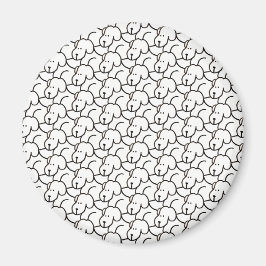 Lustige Cartoon-Hunde beim Sitzen Magnet