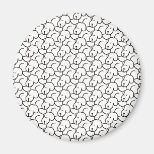 Lustige Cartoon-Hunde beim Sitzen Magnet