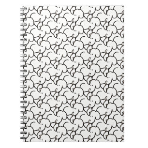 Lustige Cartoon-Hunde beim Sitzen Notizblock
