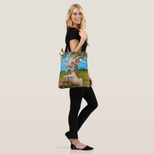 Lustige Cartoon-Ziege Garten Tier Kunst Tasche