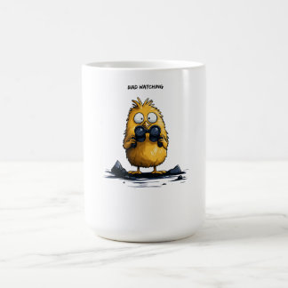 Lustige Cartoonfigur Vogelbeobachtung Ironischer H Kaffeetasse