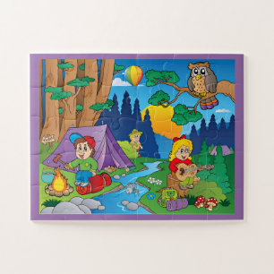 Lustige Cartoons Camping