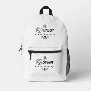 Lustige CAT GPT KI Pixelkatze / Lustige Katzen-Tec Bedruckter Rucksack