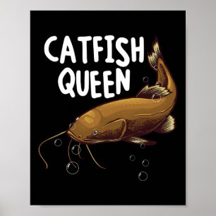 Lustige Catfishing-Kunst Frauen Mutter Catfish Kön Poster