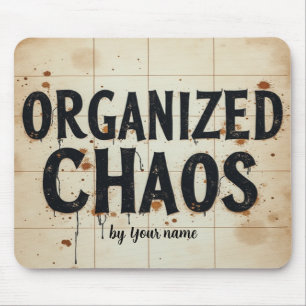Lustige Chaos-Zitat-Studenten-Planer-Vorlage Mousepad