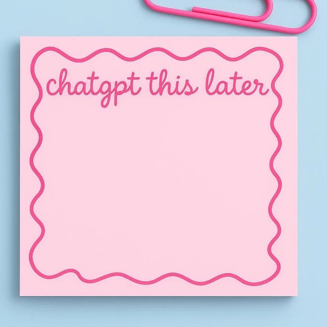Lustige ChatGPT-Notizzettel | „ChatGPT das später“ Post-it Klebezettel (Von Creator hochgeladen)