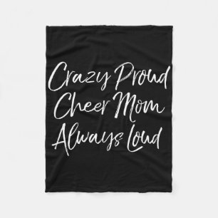 Lustige Cheer Comp Mutter verrückt stolz Cheer Mom Fleecedecke