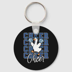 Lustige Cheer Gans Squad Blau Coquette Bogen Sport Schlüsselanhänger