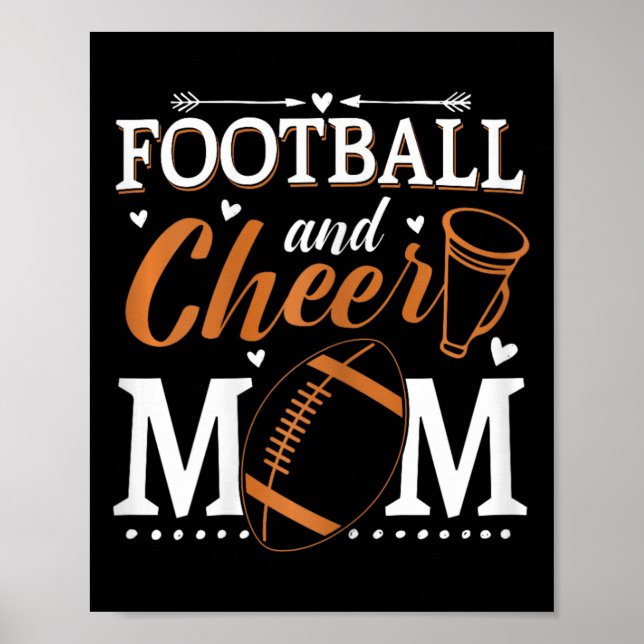 Lustige Cheerleading-Mutter Fußll und Cheer-Mutter Poster (Vorne)
