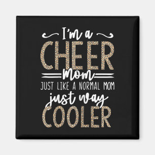 Lustige Cheerleading-Mutter Leopard Cheetah Print  Magnet