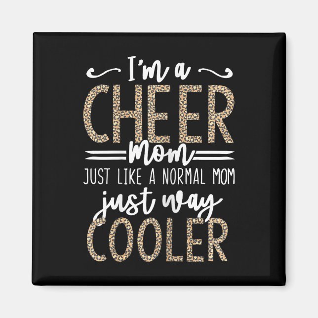 Lustige Cheerleading-Mutter Leopard Cheetah Print  Magnet (Vorne)