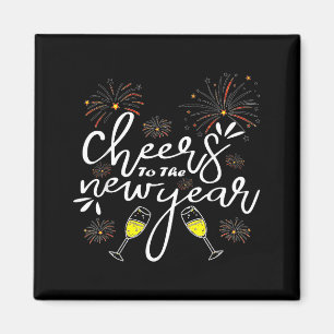 Lustige Cheers zum Neujahrs-Countdown Neujahr Magnet