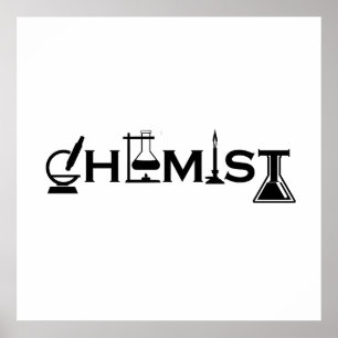 Lustige Chemie-Geschenke für Chemiker Poster