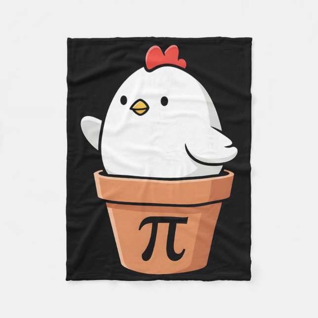 Lustige Chicken Pot Pie 3,14 Pi Zahl Mathematikleh Fleecedecke (Vorderseite)