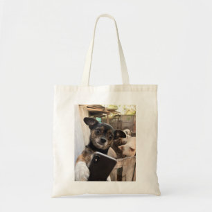 Lustige Chihuahua-Bauernhof-Tasche Tragetasche