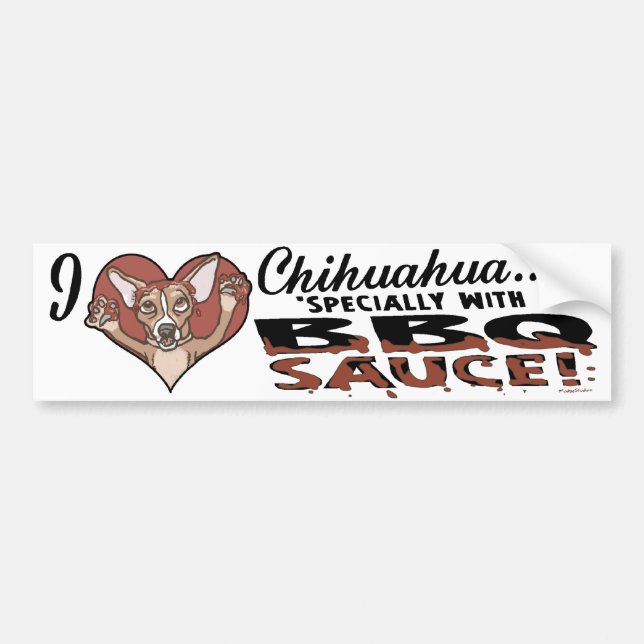 Lustige Chihuahua GRILLEN Autoaufkleber (Vorne)