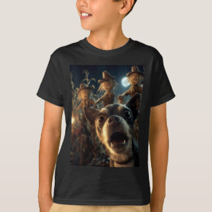Lustige Chihuahua-Selfie-Aufnahme von Frauen mit V T-Shirt