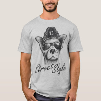 Lustige Chihuahuastraßenart Vintag T-Shirt