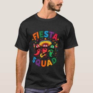 Lustige Chili Paprika Fiesta-Truppe Cinco de Mayo T-Shirt