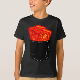 Lustige chinesische Neujahrs-Fake-Cket-Rote-Umschl T-Shirt