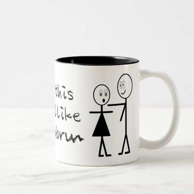 Lustige Chloroform-Tasse Zweifarbige Tasse (Rechts)