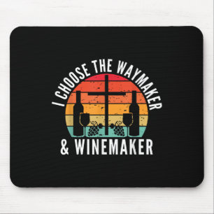 Lustige christliche Jesus-Wein-Humor Vintage-Zitat Mousepad