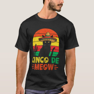 Lustige Cinco De Mayo Katze Cinco De Meow T-Shirt