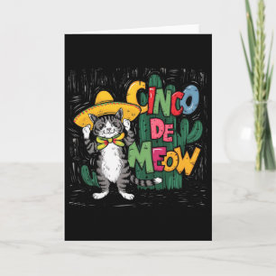 Lustige Cinco De Mayo Katze Sombrero Poncho Party Karte