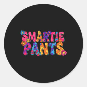 Lustige Ck Zur Schule Smartie-Hose Runder Aufkleber