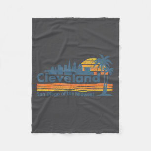 Lustige Cleveland-Skyline San Diego des Mittleren Fleecedecke