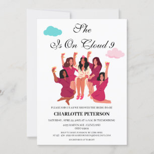 Lustige Cloud 9 Bridal Shower Einladung