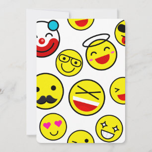 lustige Clown-Emojis Einladung