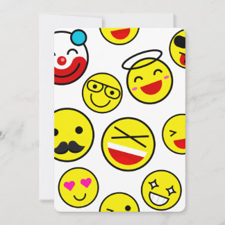 lustige Clown Emojis Einladung