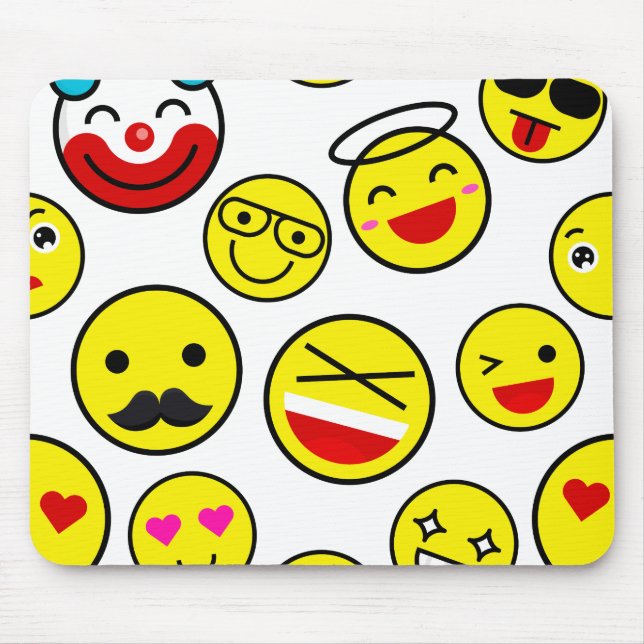 lustige Clown Emojis Mousepad (Vorne)