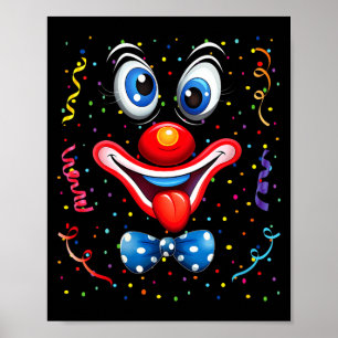 Lustige Clown-Kostüme für Frauen für Kinderkarneva Poster