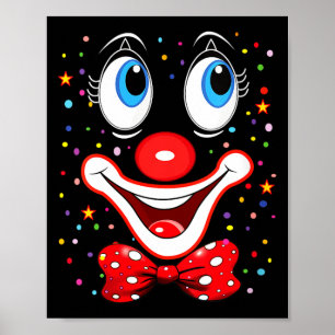 Lustige Clown-Kostüme für Frauen für Kinderkarneva Poster