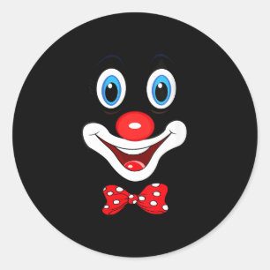 Lustige Clown-Kostüme für Frauen für Kinderkarneva Runder Aufkleber
