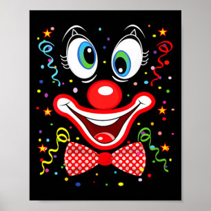 Lustige Clown-Kostüme für Kinderkarneval für Fraue Poster